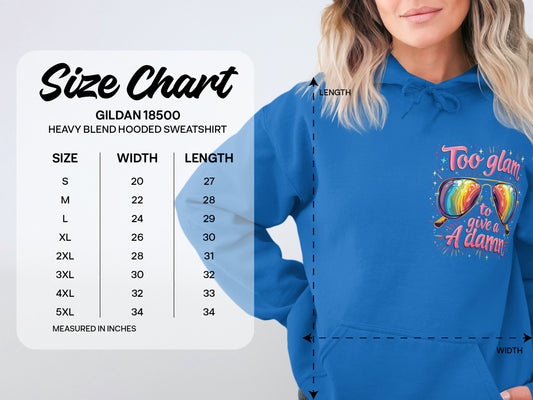 Too Glam To Give A Damn Graphic Hoodie product