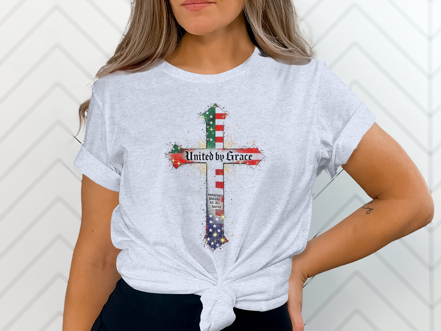 United By Grace Cross T-shirt religious product