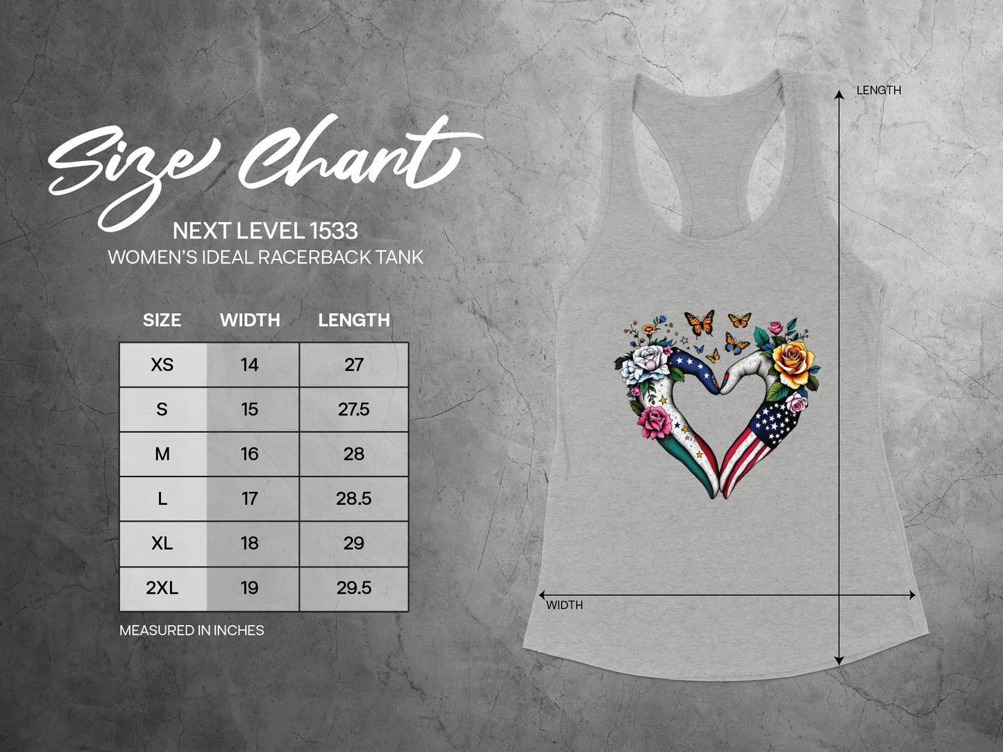 Patriotic Heart Women's Ideal Racerback Tank