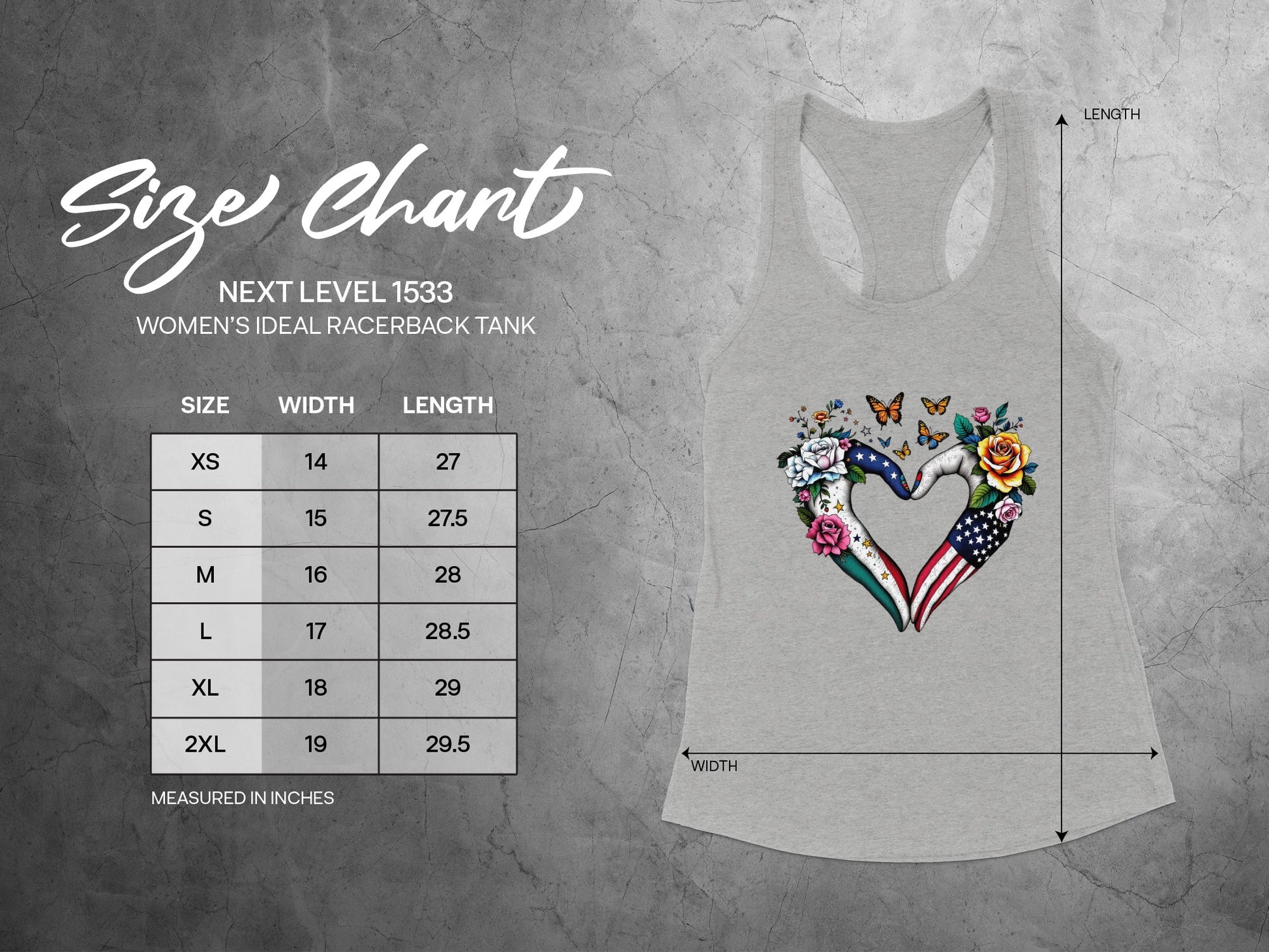 Patriotic Heart Women's Ideal Racerback Tank