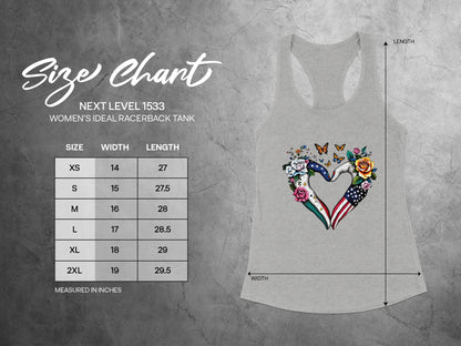 Patriotic Heart Women's Ideal Racerback Tank