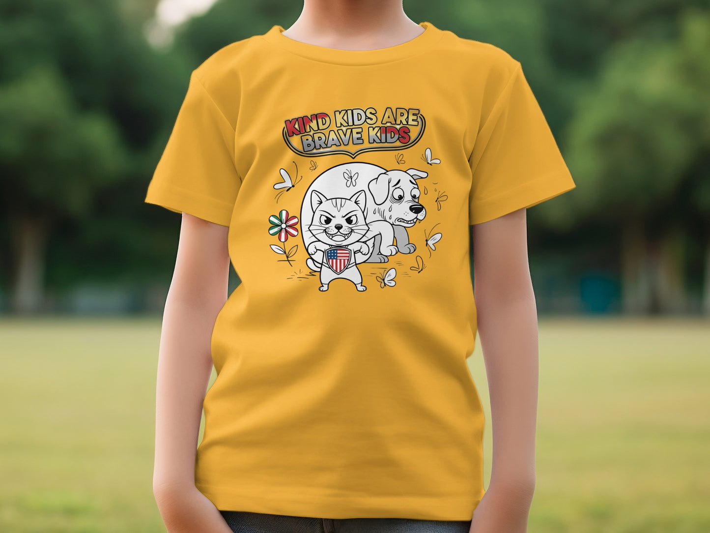 Kind Kids Are Brave Kids Cute Cartoon Shirt