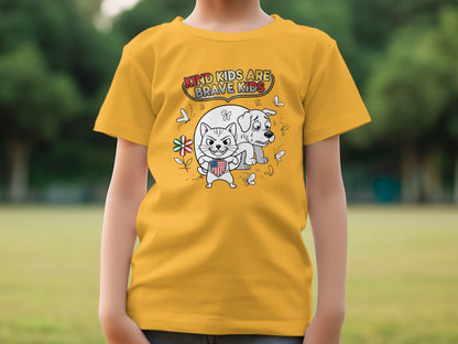 Kind Kids Are Brave Kids Cute Cartoon Shirt