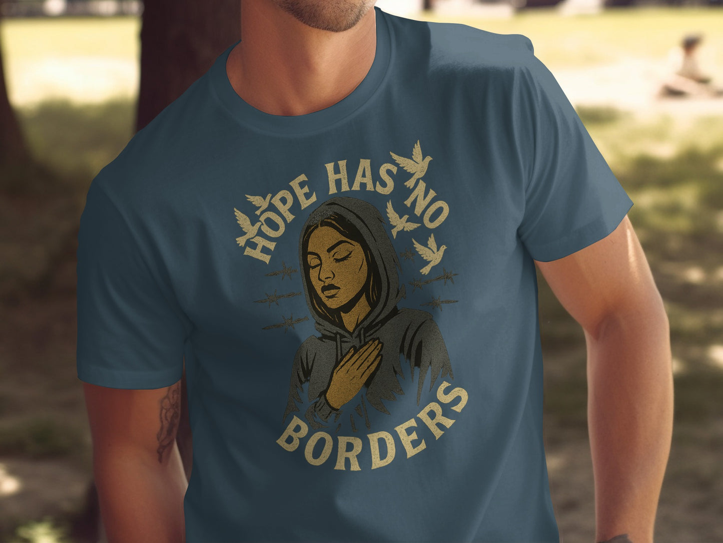 Hope Has No Borders Graphic Statement T-shirt product type