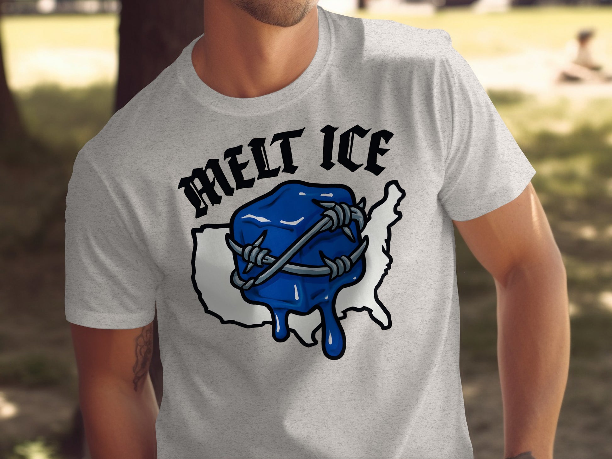 Melt Ice Dripping Graphic Design T-shirt product