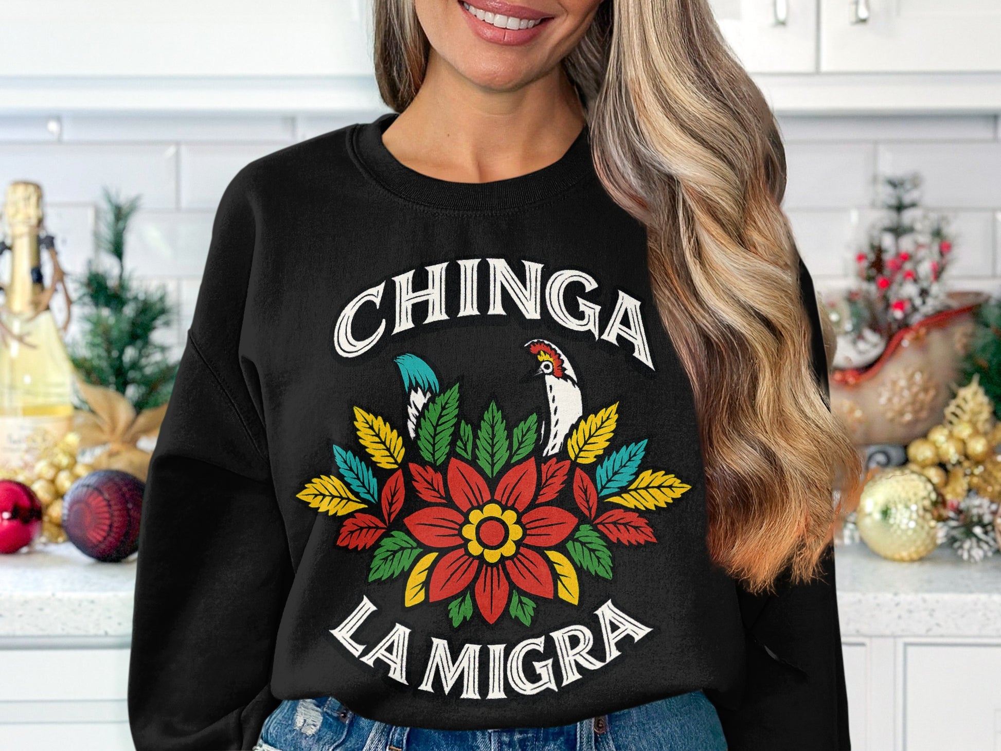 Chinga La Migra Graphic Long Sleeve Top product
