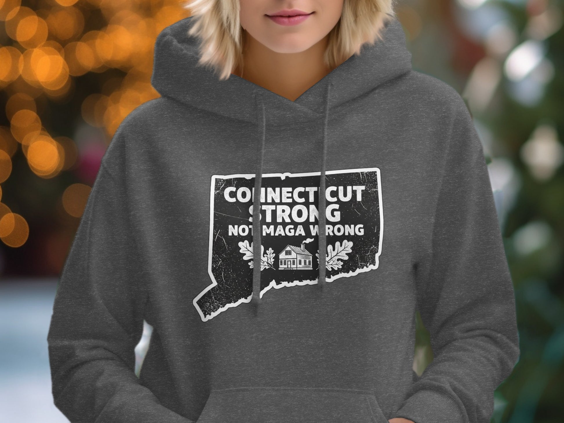 Connecticut Strong No Maga Wrong Hoodie product