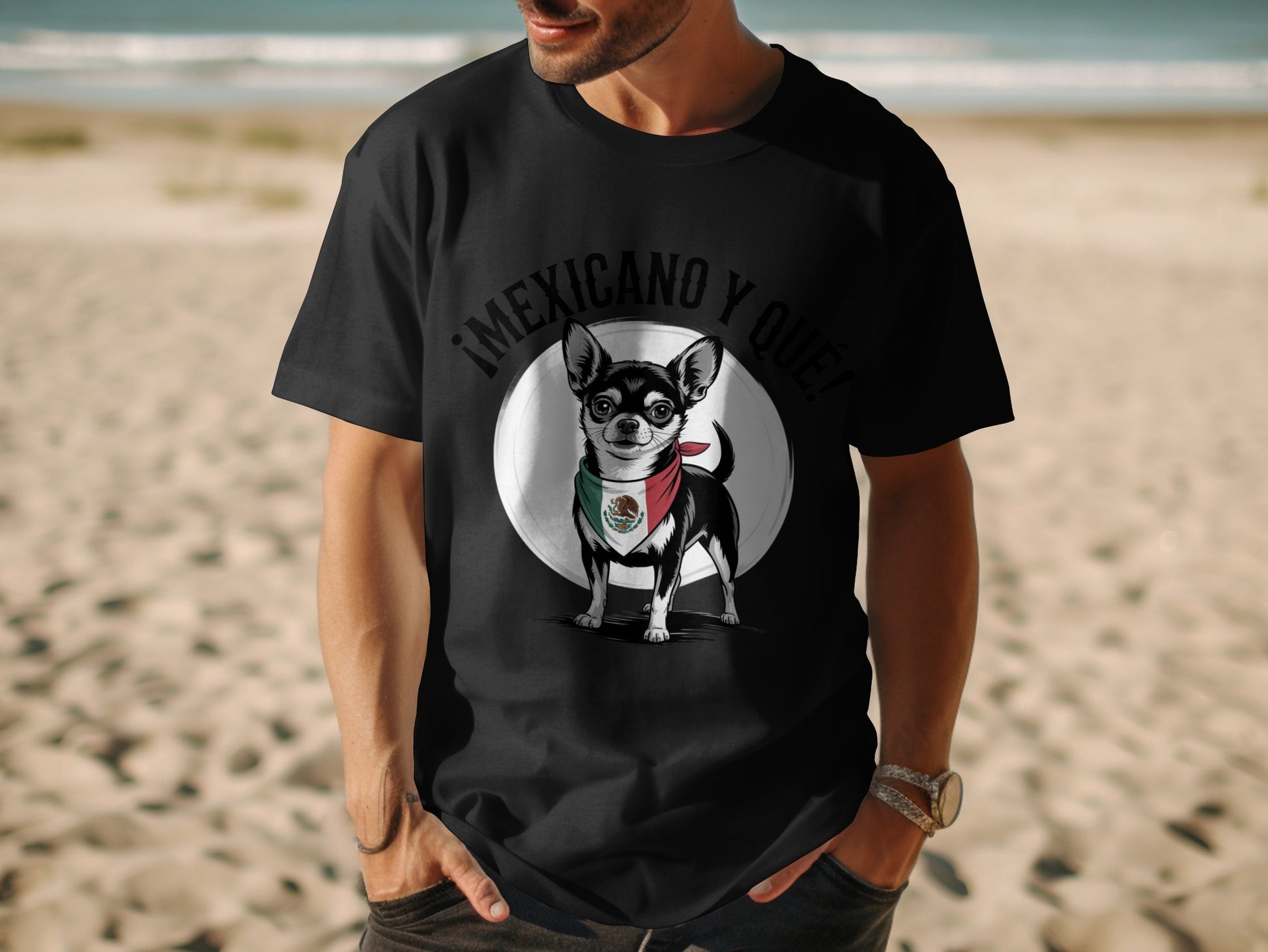 Mexicano Y Que Chihuahua Print Graphic T-shirt product