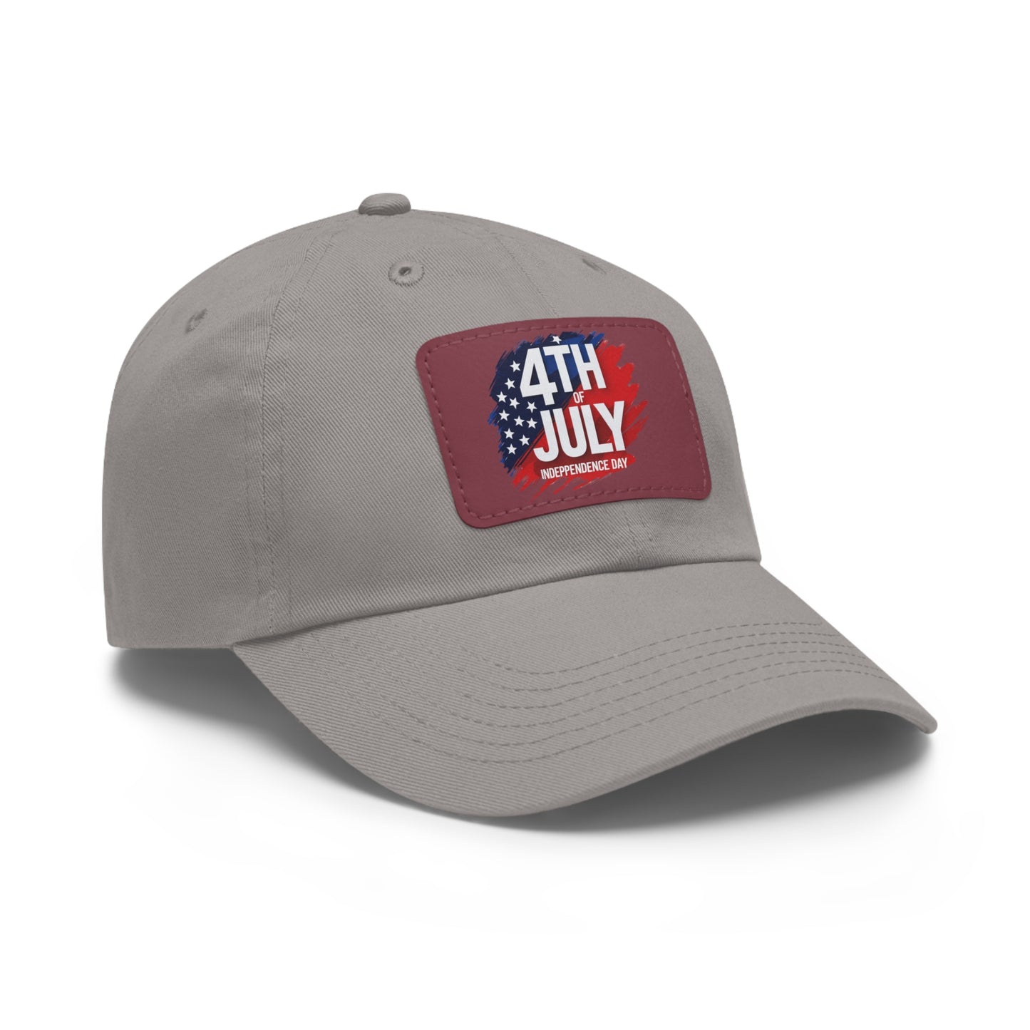 Patriotic Dad Hat with Leather Patch | 4th of July