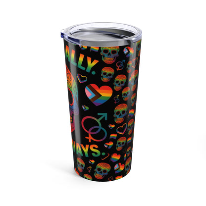 Proud Skull Tumblers for LGBTQ+ Pride | Stylish 20oz Travel Mugs, Colorful Gifts for Pride Celebrations, Birthday Presents, and More