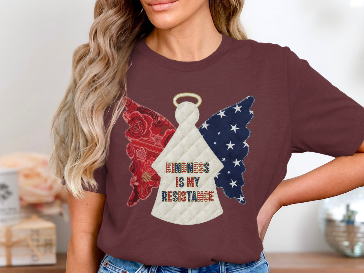 Kindness Is My Resistance Angel Wings Shirt