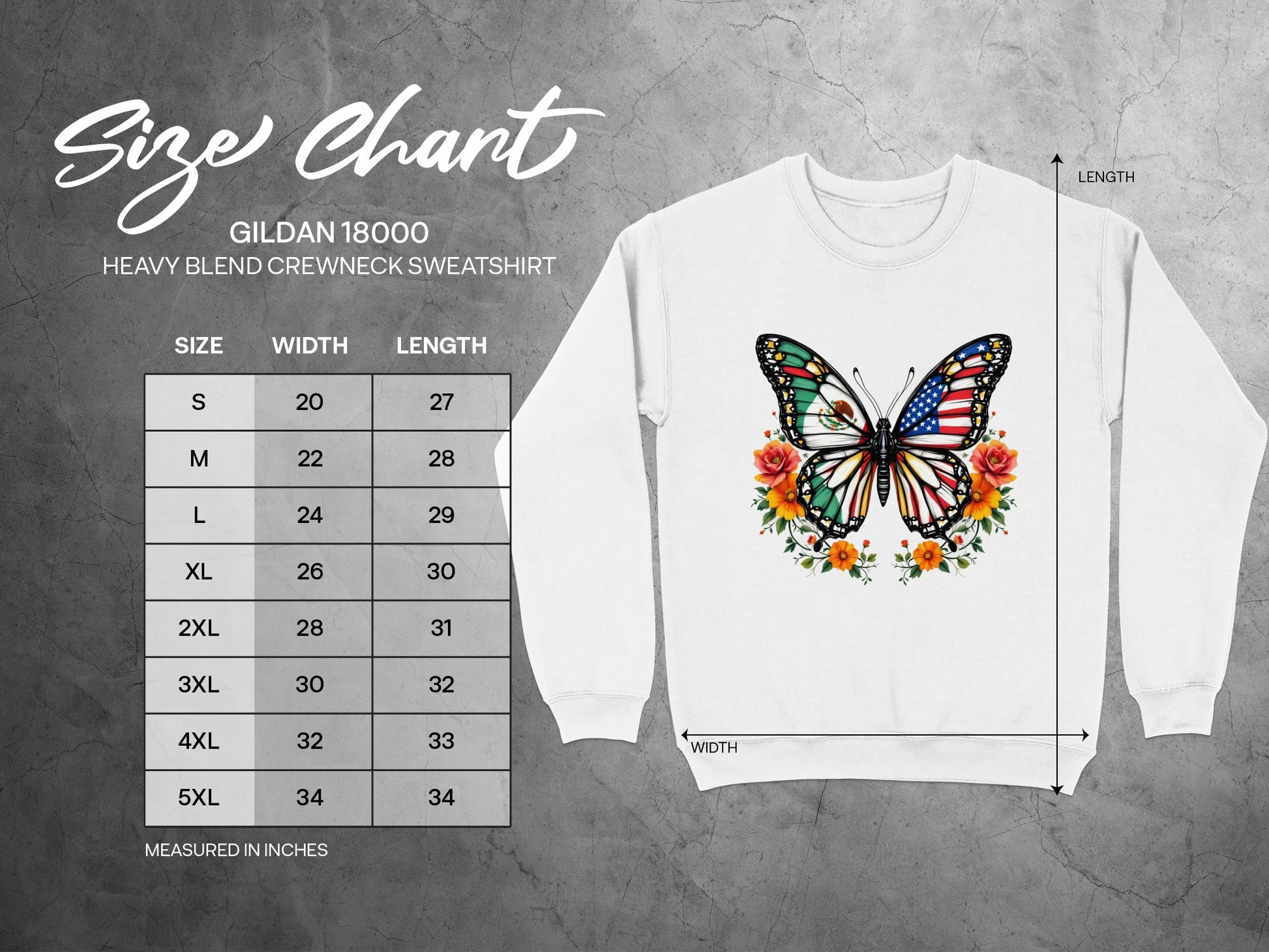 Colorful Butterfly and Flowers Design Sweatshirt product