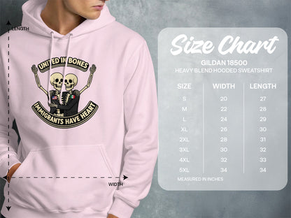 United In Bones Immigrants Have Heart Hooded Sweatshirt product