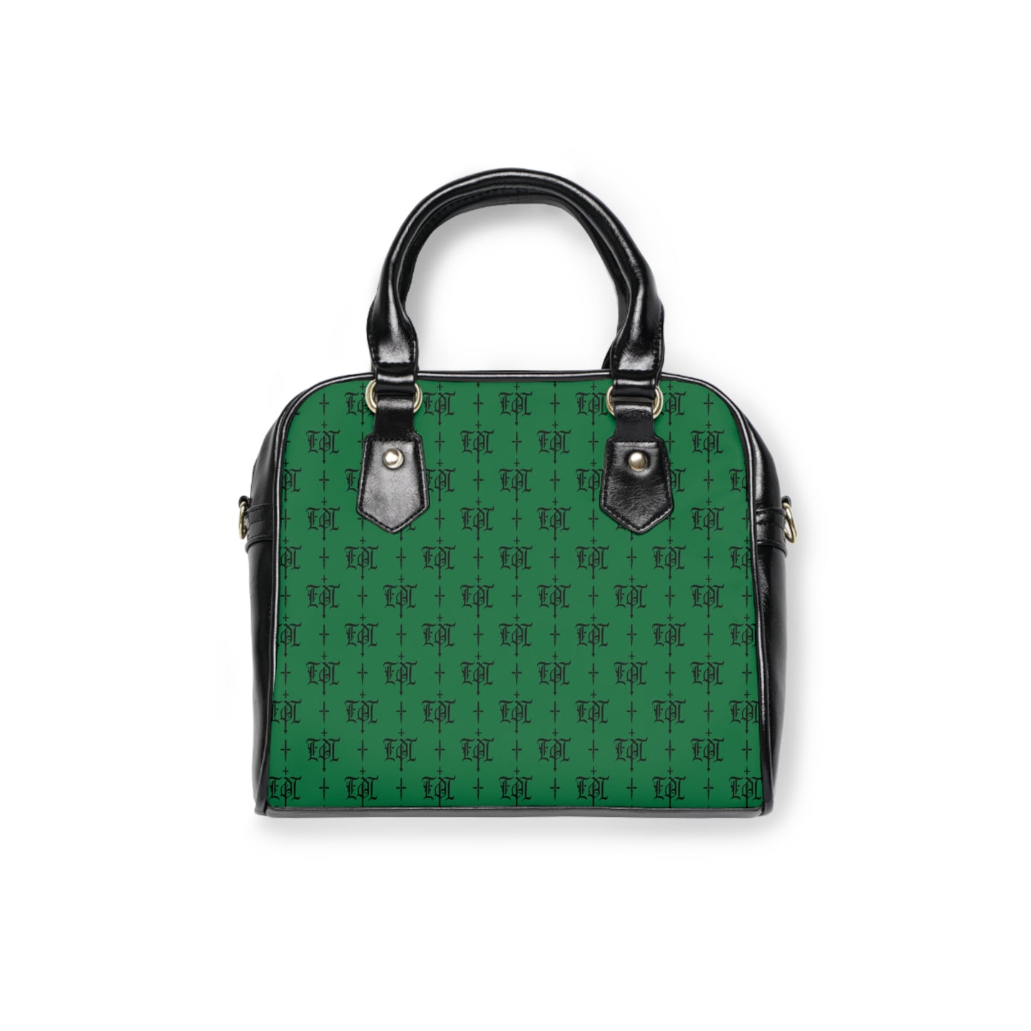 FDT Green Purse Woke Anti Trump Liberal Purse |Monogram Grey Shoulder Handbag — Elegant Patterned Satchel Purse