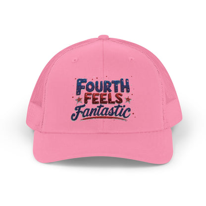 Fourth of July Celebration Snapback Cap - Patriotic Trucker Hat