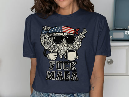 Patriotic Skull Fuck MAGA Graphic T-Shirt product