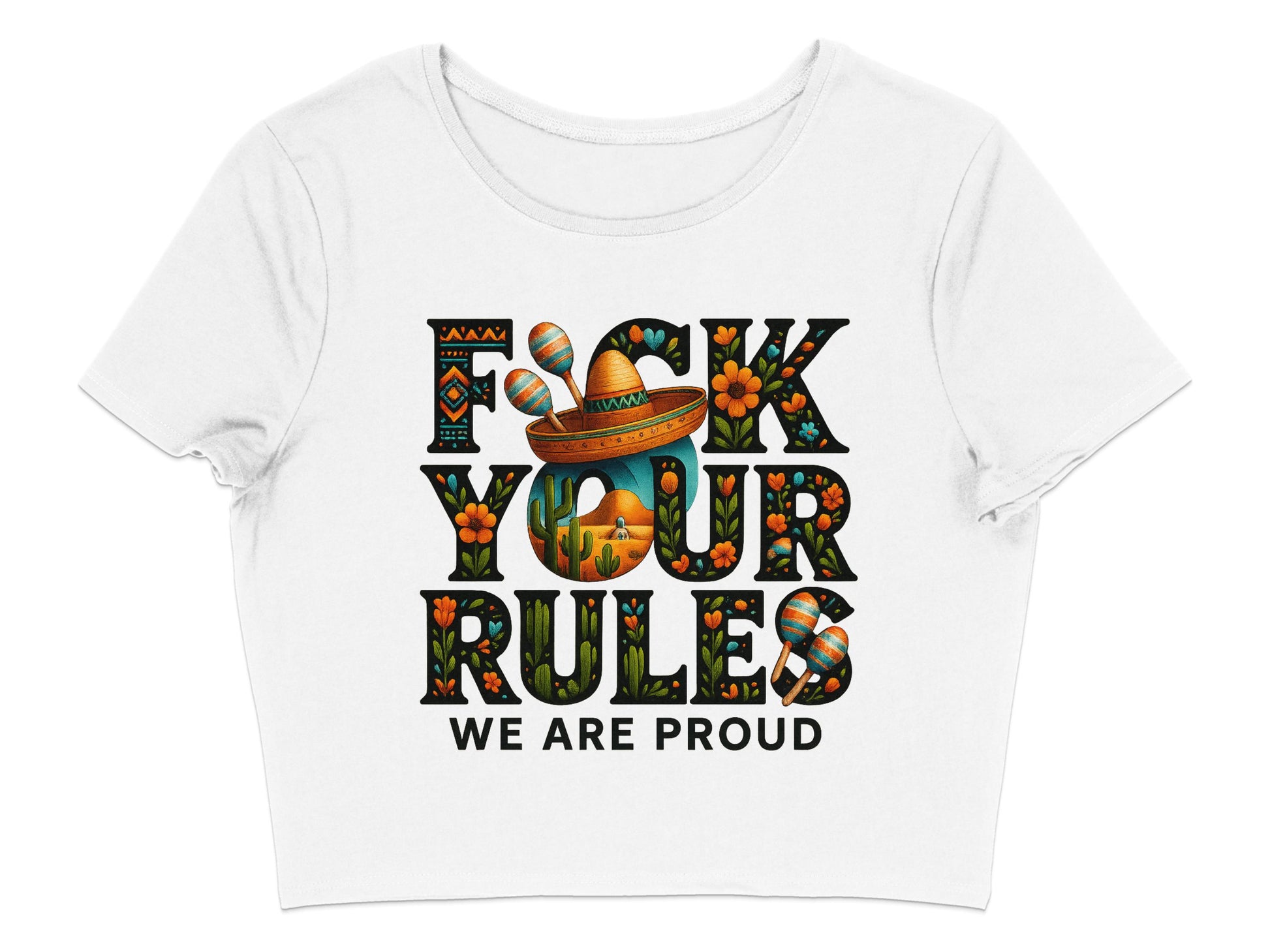 Bold Statement F*ck Your Rules Crop Top product