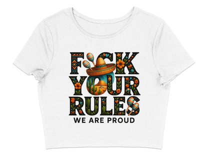 Bold Statement F*ck Your Rules Crop Top product