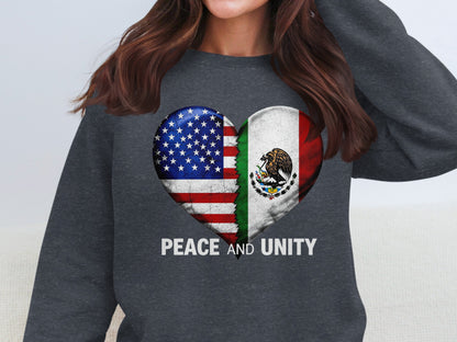 Peace and Unity Heart Design Sweatshirt product type