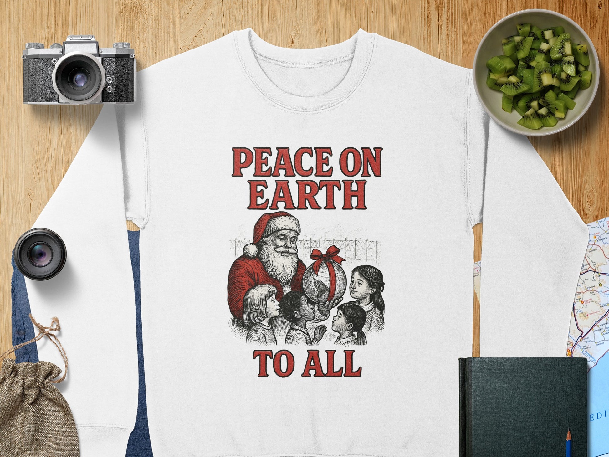 Peace On Earth To All Santa and Kids Sweatshirt