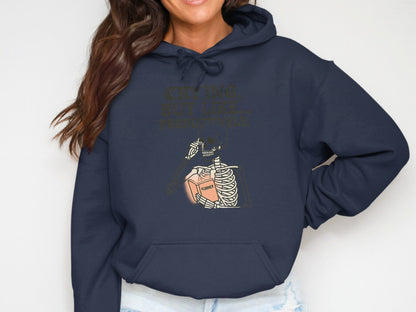 Crying But Like Proudly Skeleton Hoodie product