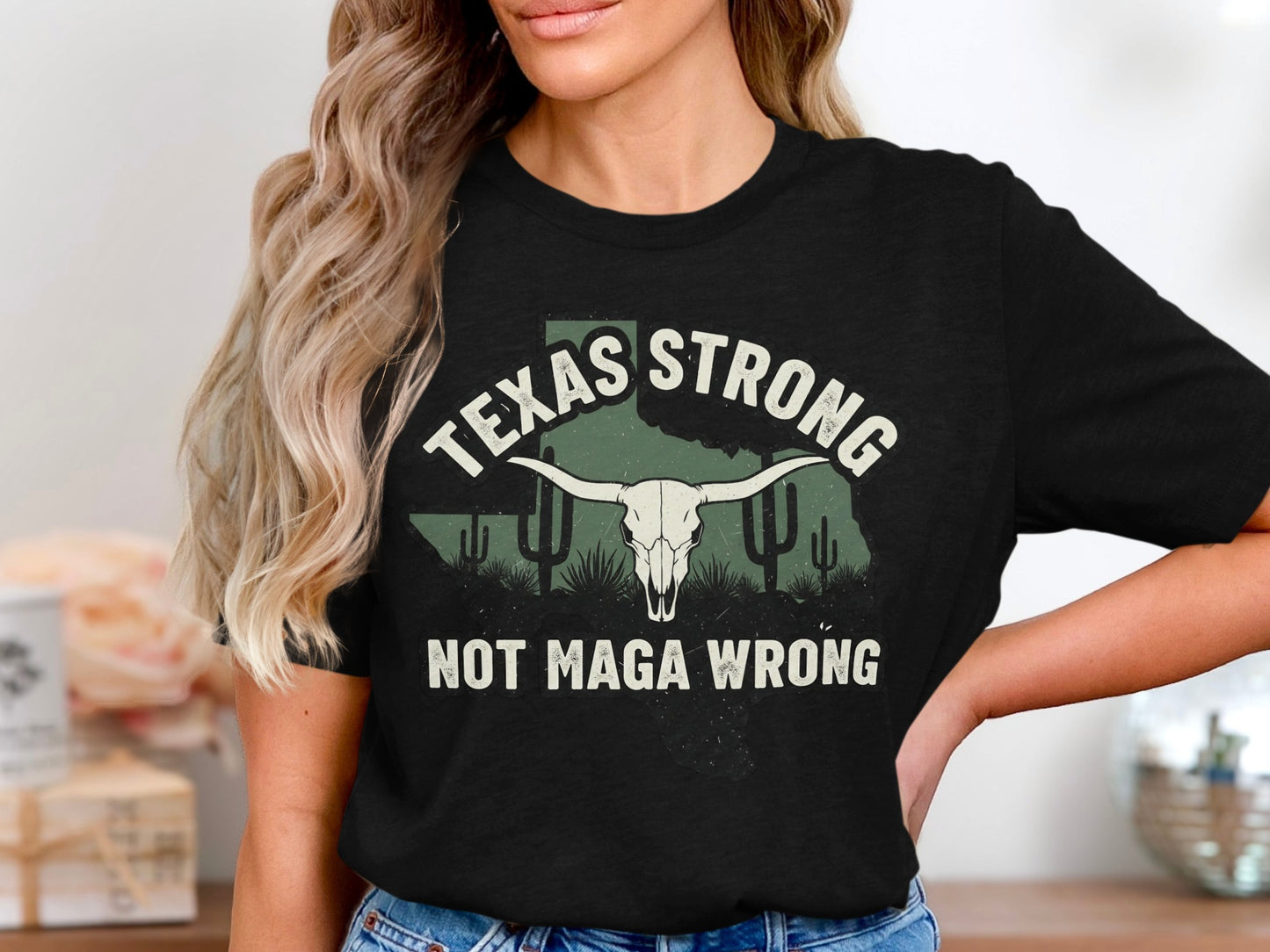 Texas Strong Not Maga Wrong Graphic T-shirt product