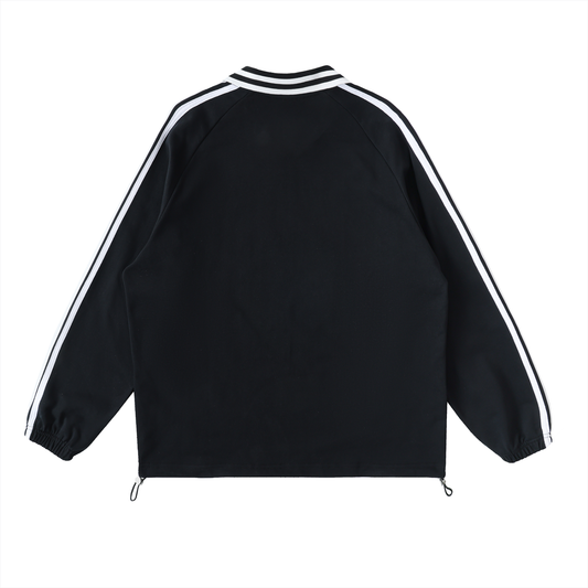 Proud Mexican Roots Anti Trump Resist Tee Contrast Striped Lapel Collar Sweatshirt