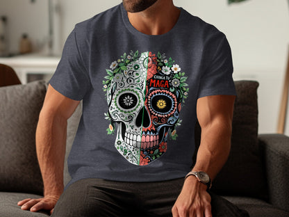 Skull Design with Floral Elements T-shirt product