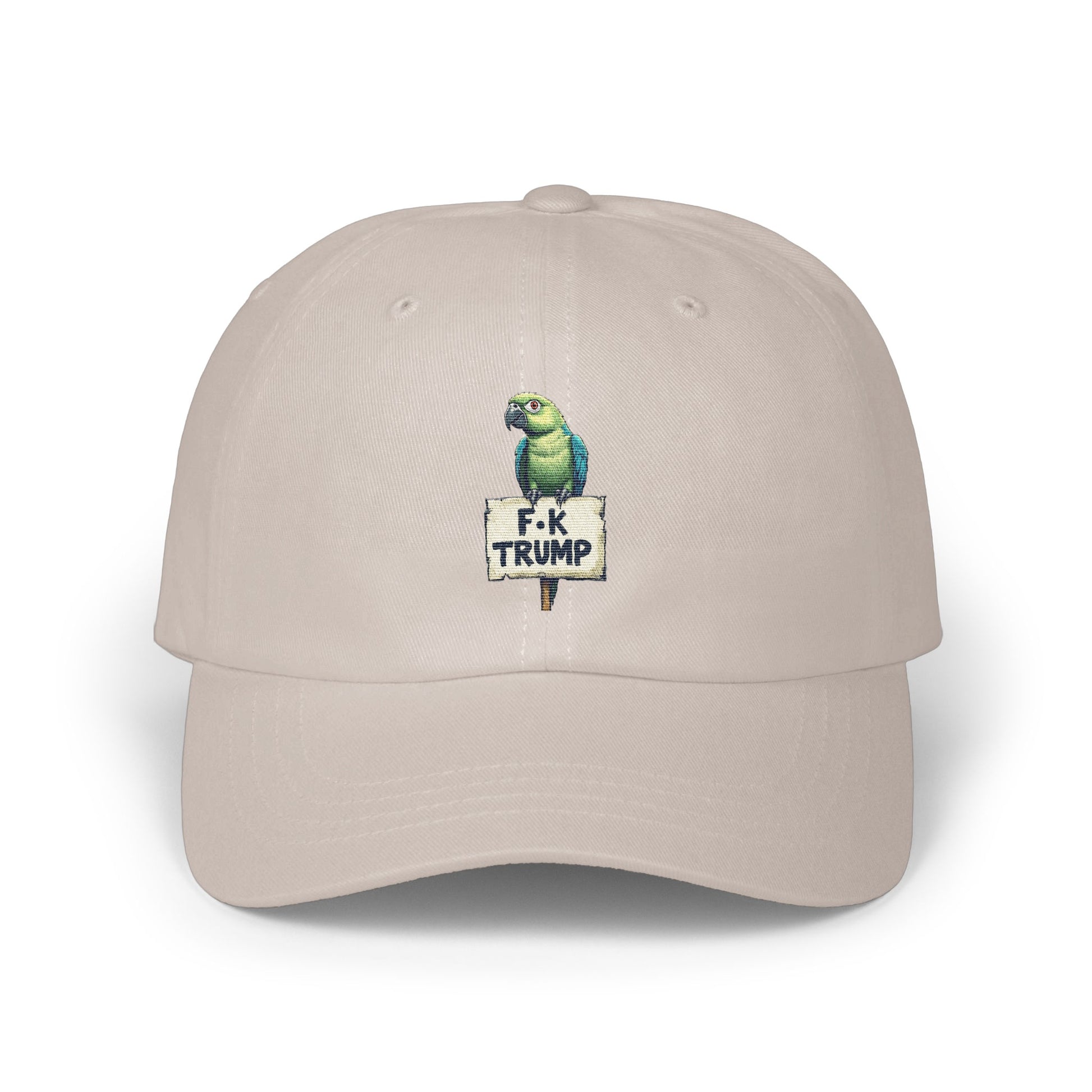 Parrot with F K Trump Text Embroidered Cap Hat product