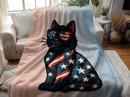 Patriotic Cat Stars and Stripes Cozy Household Product
