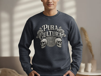 Pura Cultura Skull and Rose Design Sweatshirt product