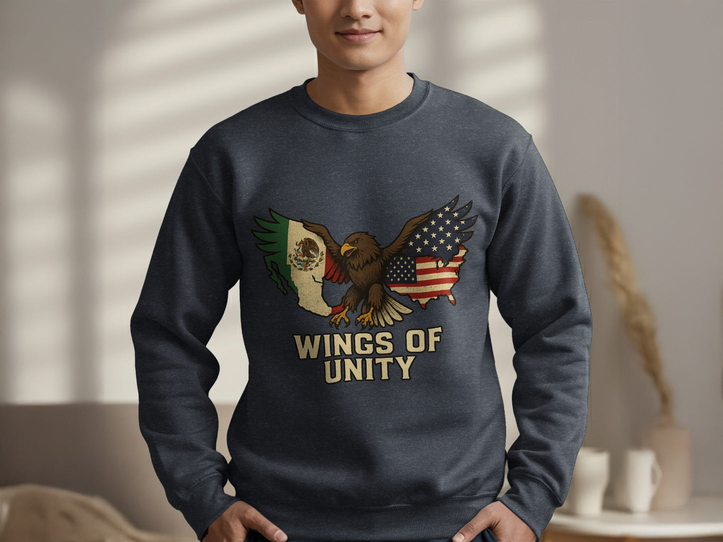 Wings of Unity Eagle Symbol Graphic Sweatshirt product