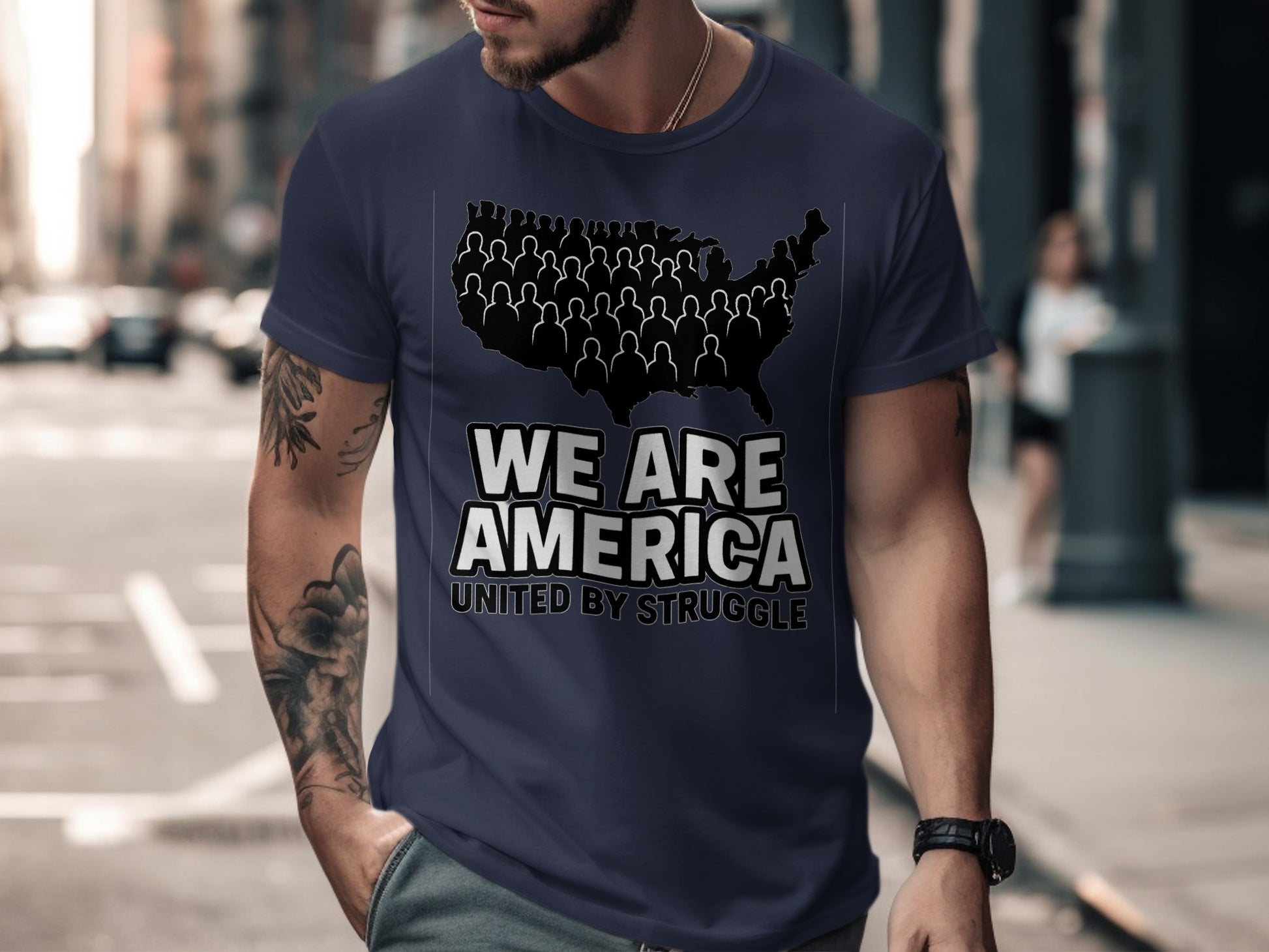 We Are America United by Struggle Graphic T-shirt Product