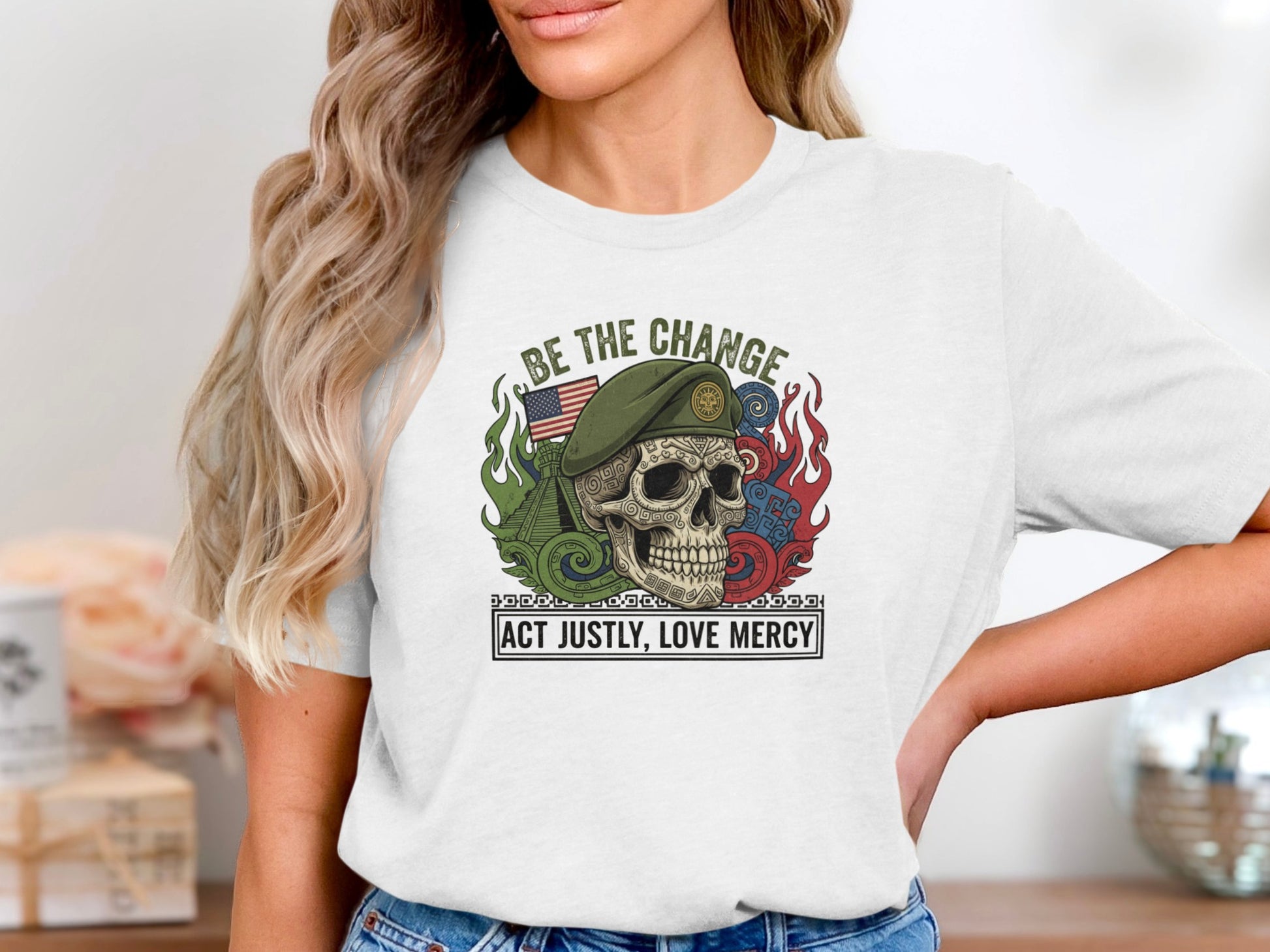 Be The Change Act Justly Love Mercy T-Shirt