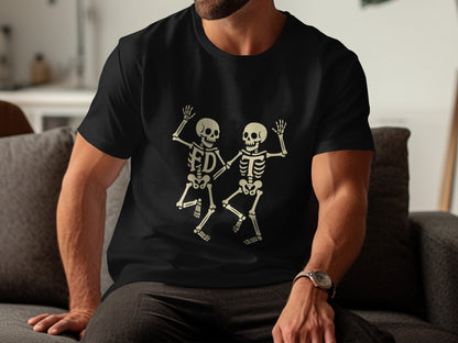 Dancing Skeletons Graphic Halloween T-Shirt product type