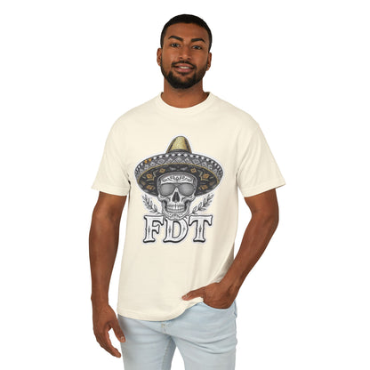 FDT Anti Trump Shirt 100% Cotton. Skull Sombrero Tee — 'FDT' Vintage Day of the Dead Graphic Shirt