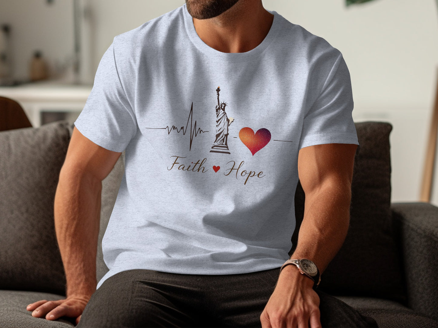 Inspirational Faith Hope Statue of Liberty T-shirt product