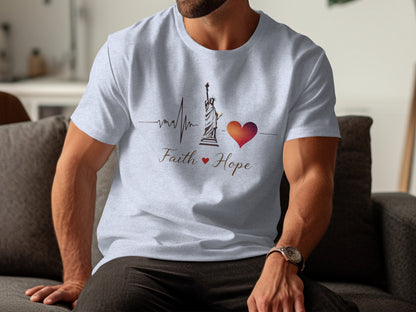 Inspirational Faith Hope Statue of Liberty T-shirt product