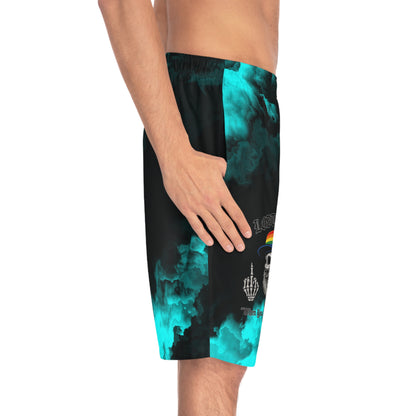 LGBTQ Pride Swim Shorts Unisex with Pockets Board Shorts with Bold Skull Design, Vibrant Beachwear, Summer Swim Trunks, Cool Men's Swimwear, Vacation Essentials, [...]
