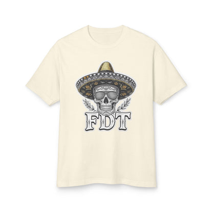 FDT Anti Trump Shirt 100% Cotton. Skull Sombrero Tee — 'FDT' Vintage Day of the Dead Graphic Shirt