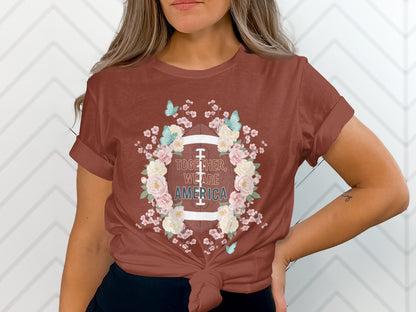 Together We Are America Floral Football Design Shirt