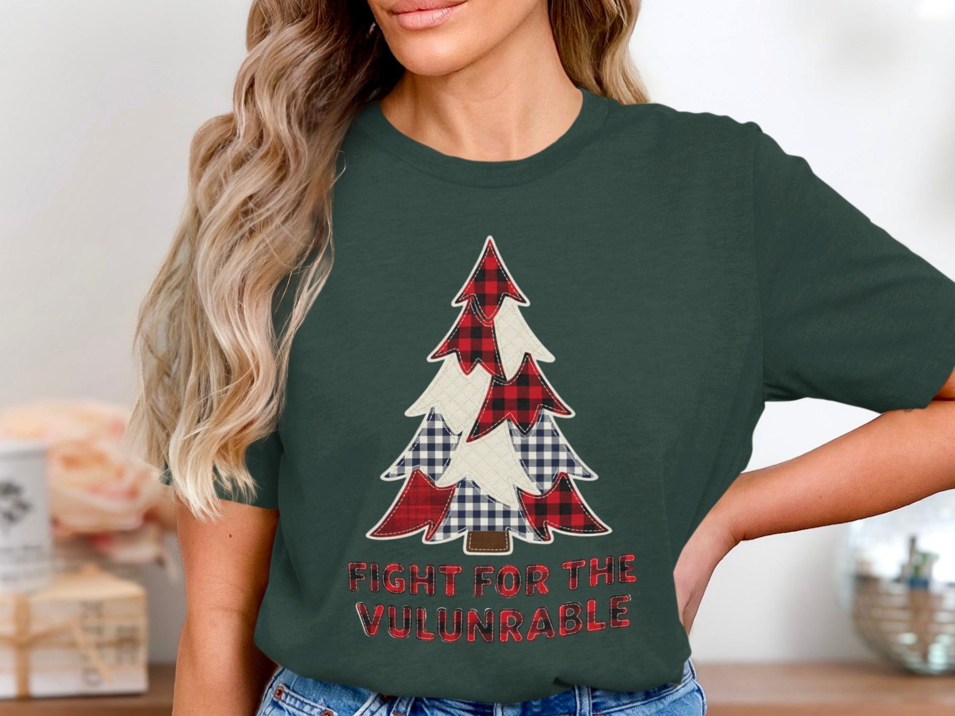 Fight for The Vulnerable Christmas Tree Shirt