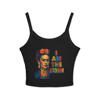 Empowering Frida Kahlo Tank Top | Women's Spaghetti Strap Tee, Inspirational Summer Top, Art Apparel, Gift for Her, Boho Style