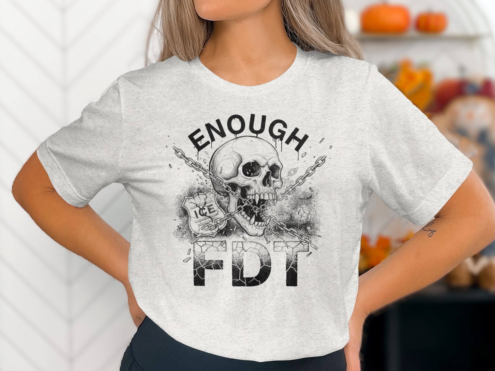 Enough FDT Skull Graphic Statement T-Shirt