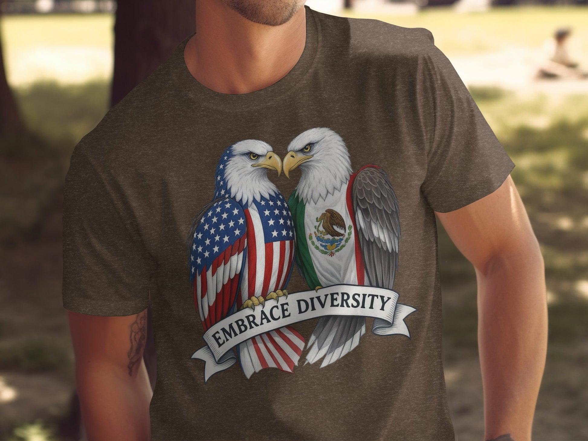Embrace Diversity American Mexican Eagle T-shirt product type