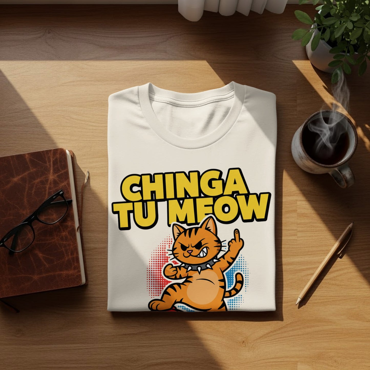 Chinga Tu Meow Funny Angry Cat Middle Finger product type