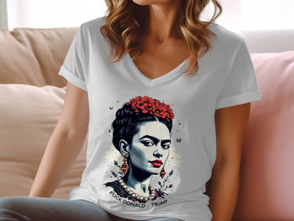 Frida Inspired Graphic Short Sleeve Top for Women