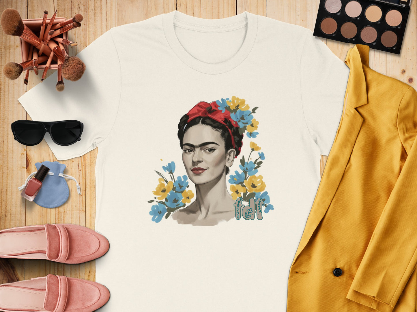 Unique Frida Kahlo T-Shirts with Colorful Floral Design
