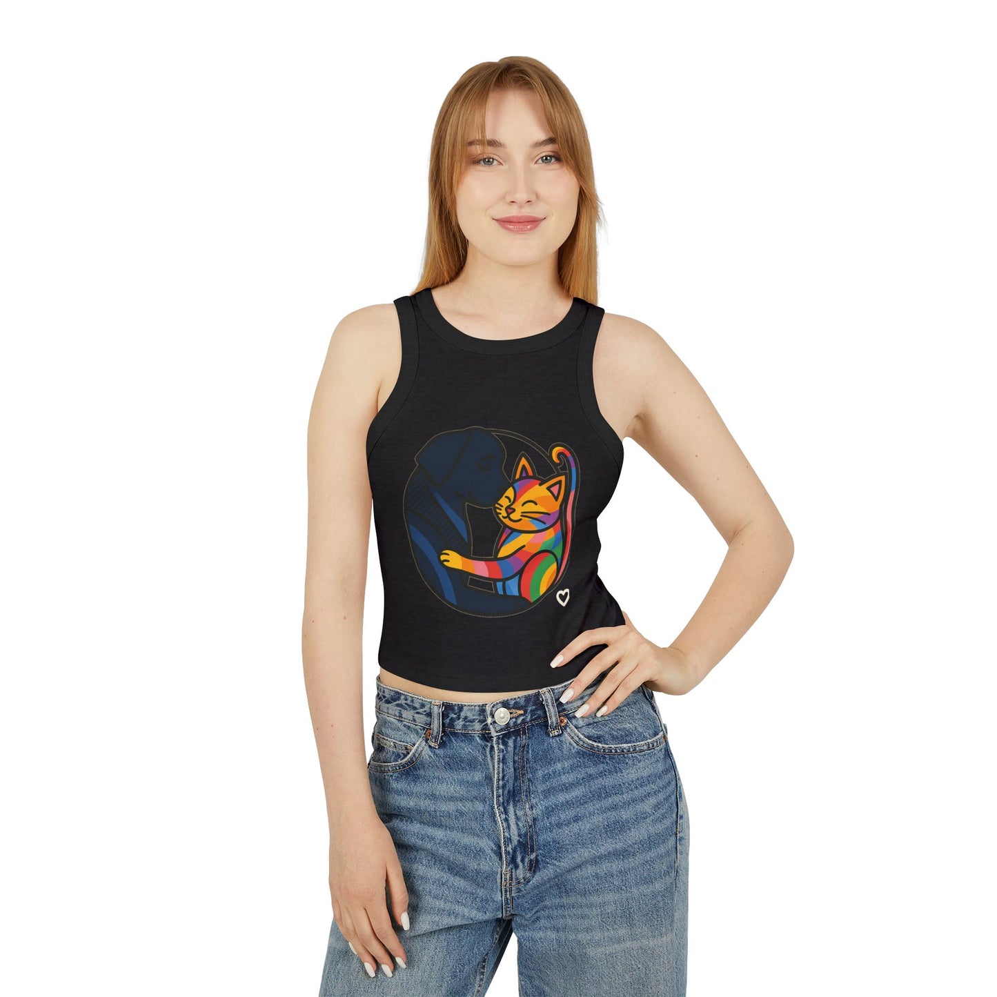 Pride tank top Colorful Pet Love Tank Top, Cute Pet Lovers Shirt, Animal Lover Gift, LGBTQ+ Pride Wear, Summer Casual Top