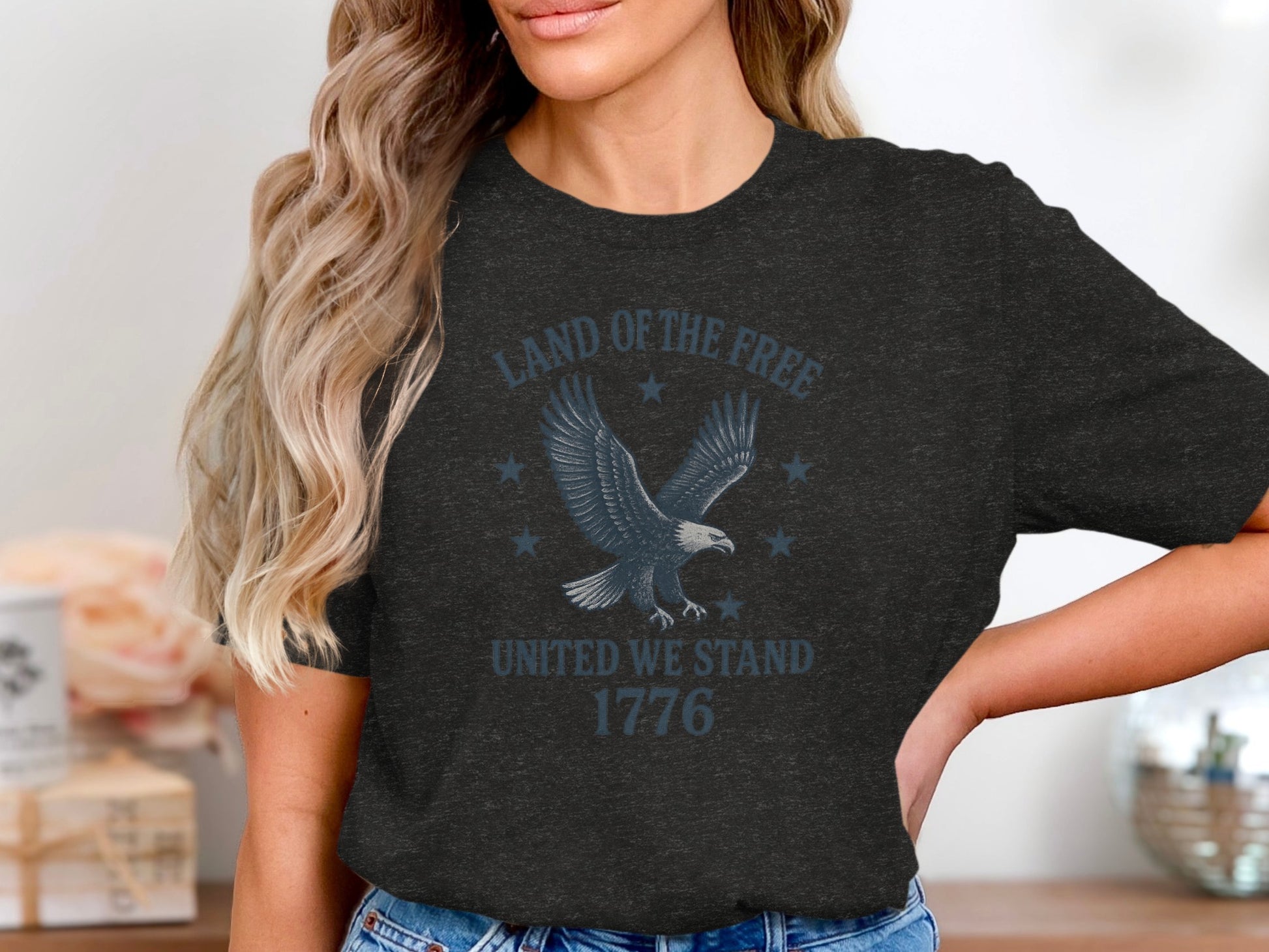 Land of the Free Eagle United We Stand 1776 shirt product type